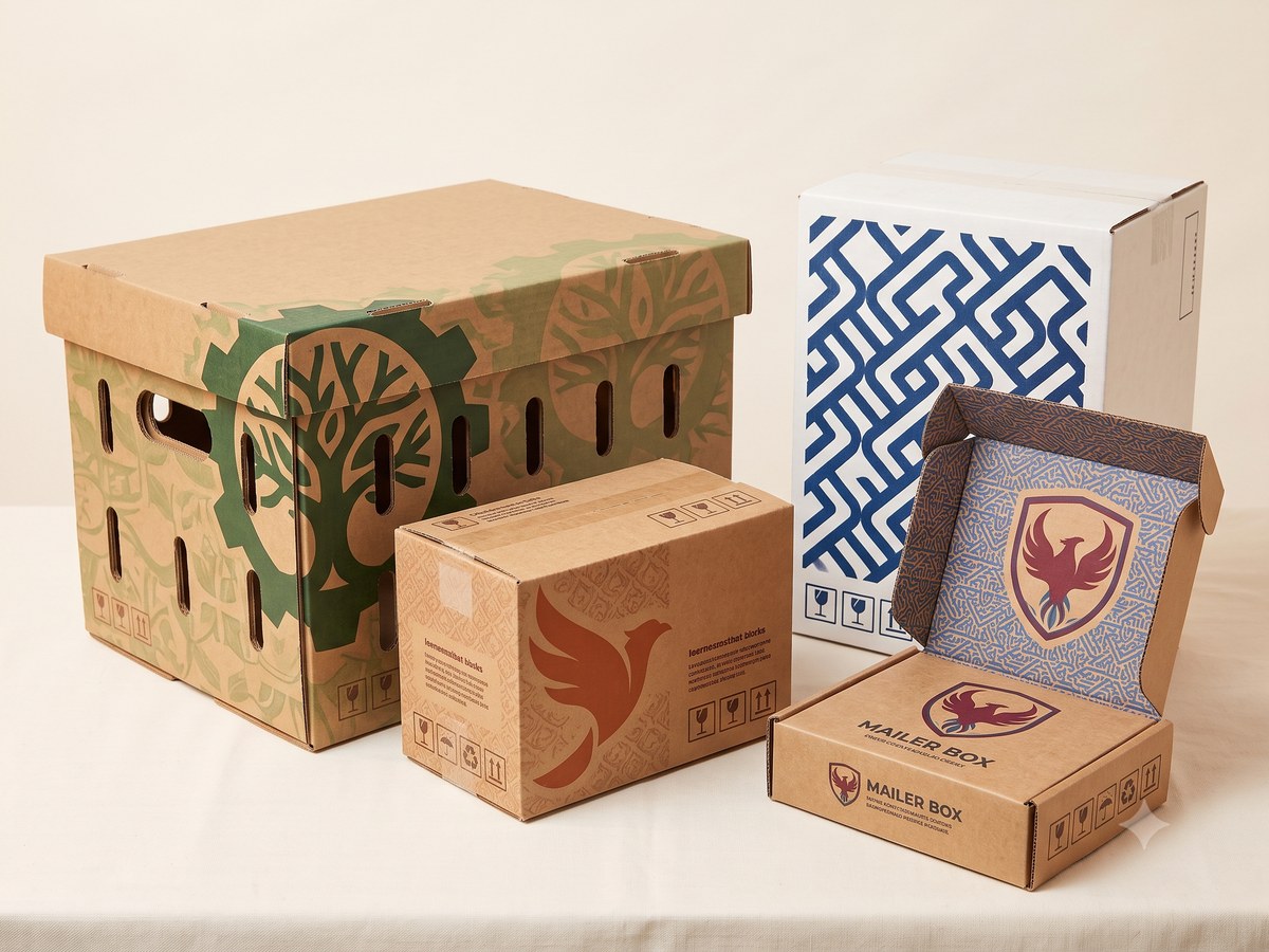 Cajas de cartón con impresión flexográfica a tres tintas